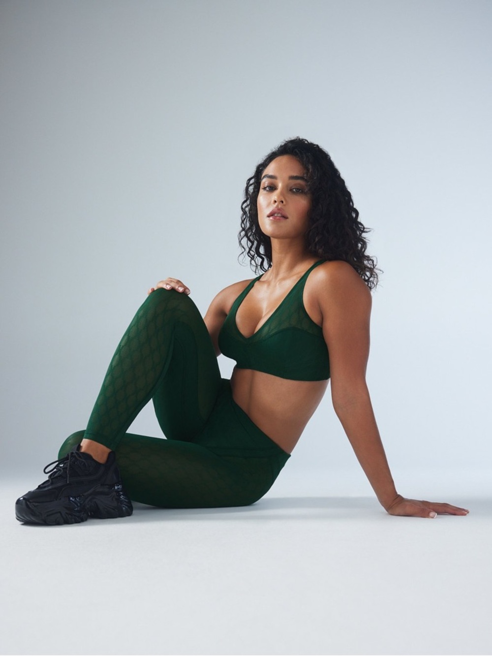 Savage X Fenty Peak Performance High-Waist X Mesh Legging Green 2X NWT - Picture 4 of 9